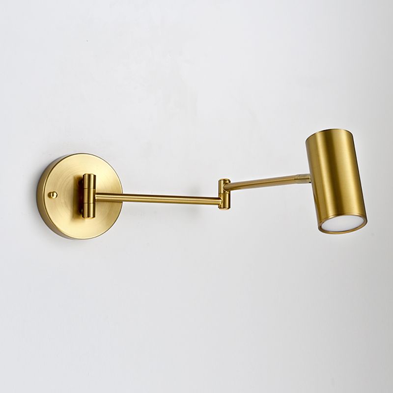 1 Light Swing Arm Wall Lamp Simplicity Metal Wall Mounted Light Fixture