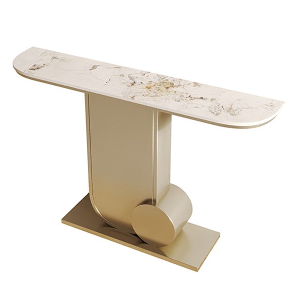 Modern Stone Console Table Stain Resistant Console Sofa Table for Hall