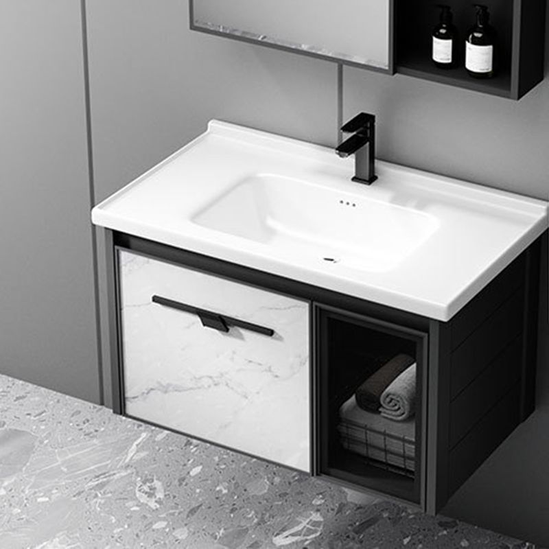 Modern Bathroom Vanity Set Aluminum Single-Sink Bathroom Vanity