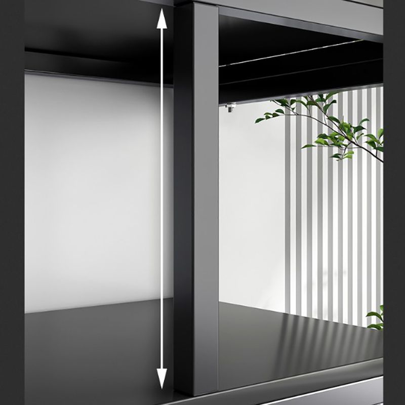 Open Back Shelf Bookcase Glam Vertical Bookcase for Study Room