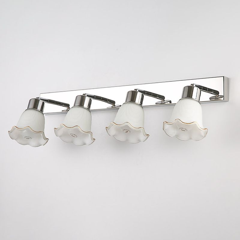 Modern Mirror Light Fixture Simplistic Glass Bathroom Wall Lighting Fixture