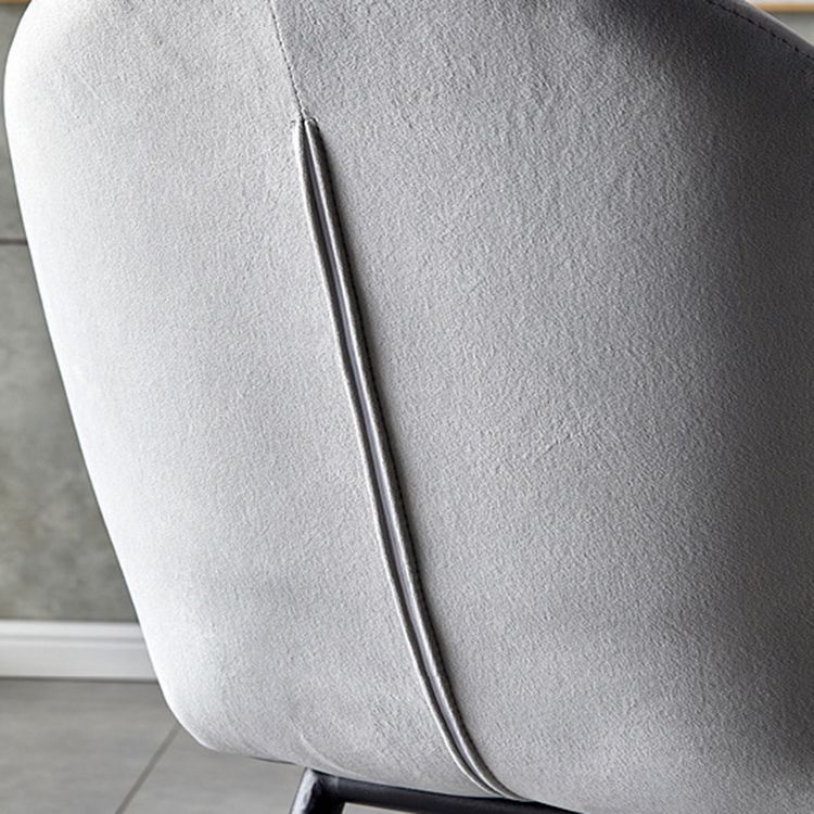 Chaise d'appoint scandinave à oreilles, chaise de salle à manger rembourrée en métal