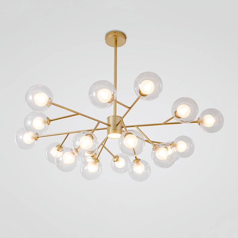 Cosco moderno de techo de hierro forjado colgado de vidrio de vidrio