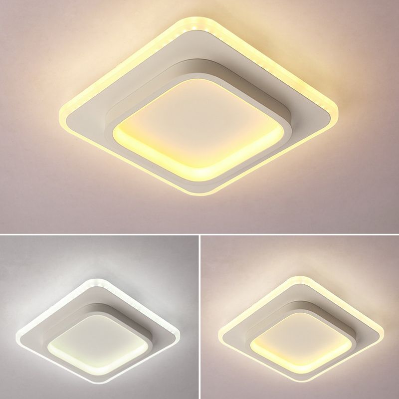 Lámpara de techo de montaje empotrado de estilo nórdico, iluminación LED de montaje empotrado con forma geométrica para dormitorio
