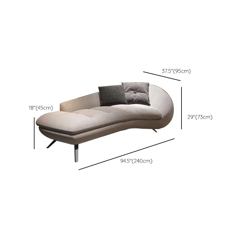 Modern Solid Color Chaise Lounge Couch Upholstered Chaise Lounge