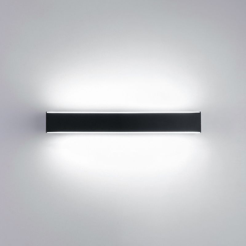 Modern Style Linear Shape Wall Sconce Metal 2 Light Sconces for Living Room