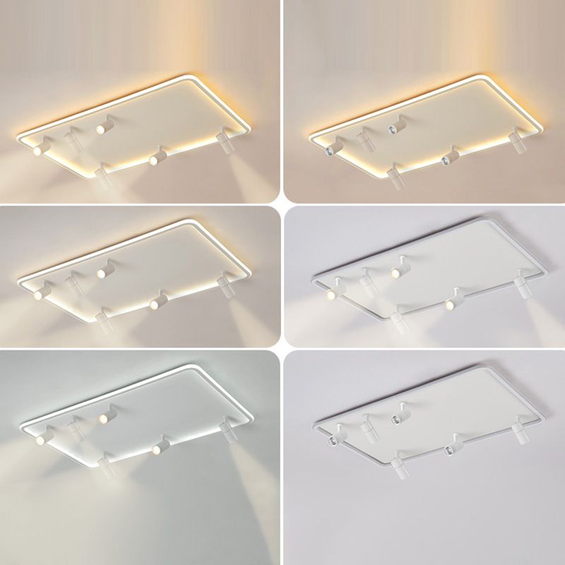 Projecteur de plafond encastré rectangulaire Simple, luminaire sur rail LED pour salon