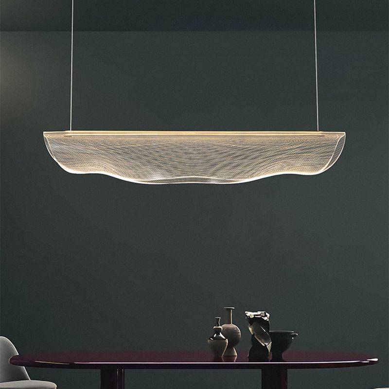 LED Island Lamp Modern Simple Island Hanging Light with Acrylic Shade for Dining Room