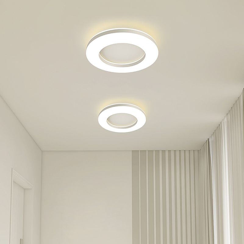Acrylic Circular LED Flush Mount in Modern Simplicity Lacquered Iron Ceiling Light for Bedroom