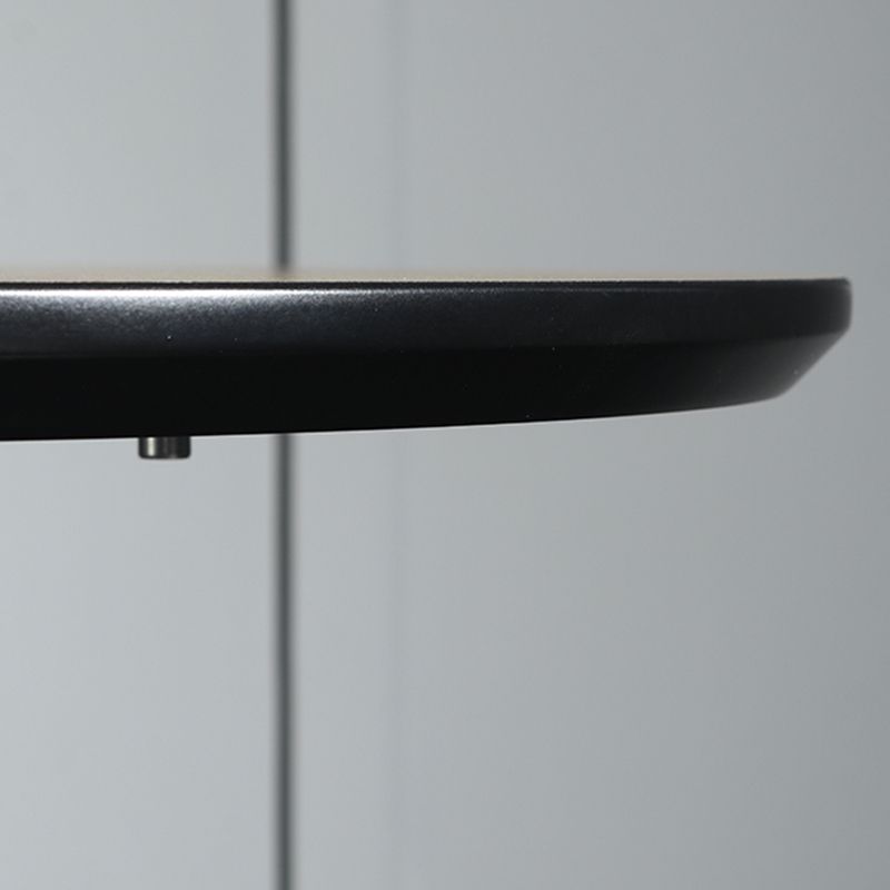 Contemporary Round Wood Top Bar Dining Table for Coffee Shop