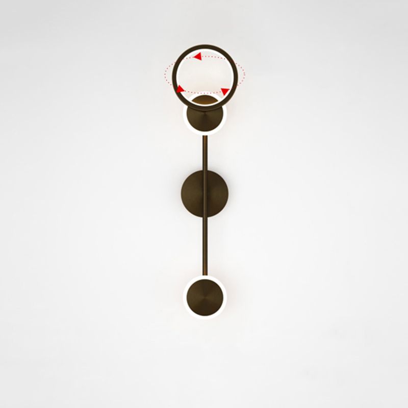 Luci da parete nordica moderna a 1 luce Lampade a parete di rame per camera da letto