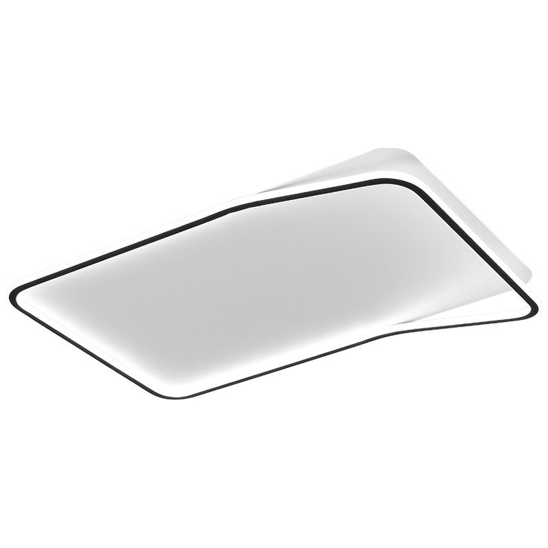 Geometrische Schwarz Bündig Montierte Deckenleuchte Moderne Stil Metall Led Bündig Deckenleuchten