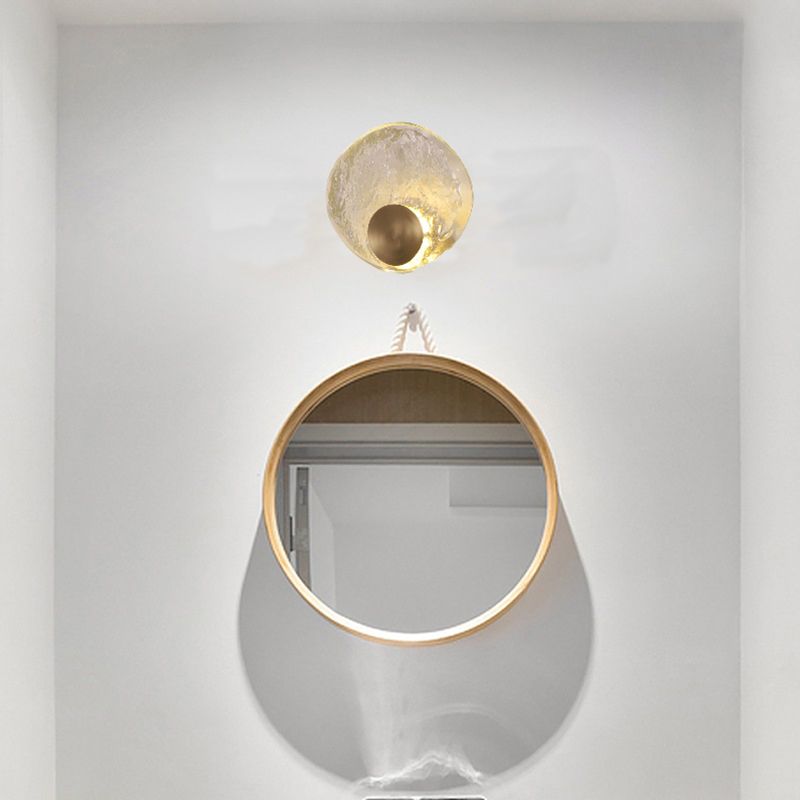 Modernism Single Golden Bathroom Vanity Light Shaded LED Bath Bar