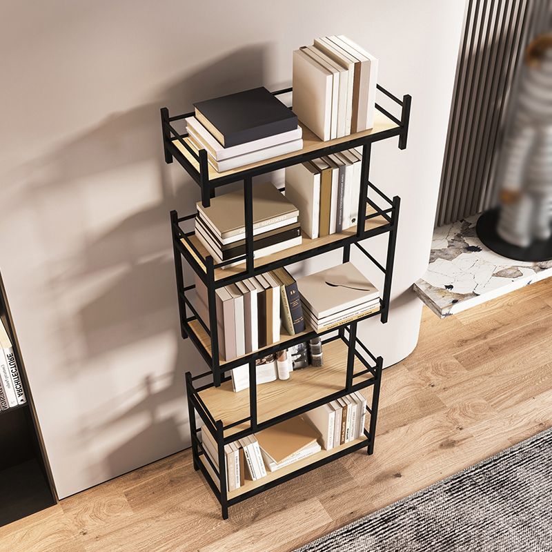 Open Back Metal Bookshelf Scandinavian Style Bookcase for Home Office Study Room