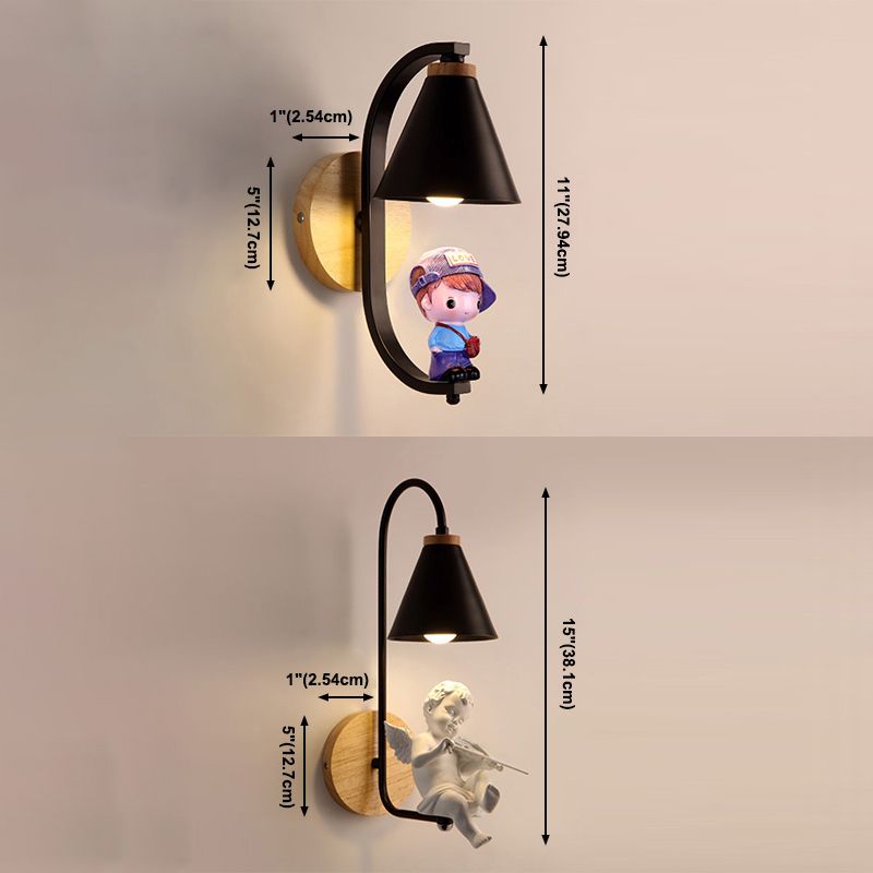 Créativité Mall Mur Sconce Boy and Girl Wall Murd Lightture For Child Room