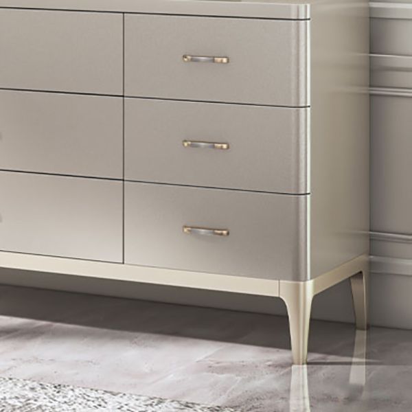 Horizontal Storage Chest Dresser Glam Storage Chest with Drawers