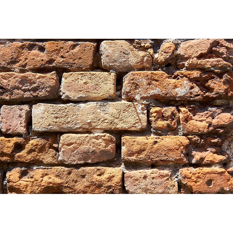 Vintage Style Brick Wall Mural Wallpaper Moisture Resistant for Living Room