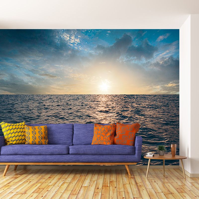 Modern Beach Environment Friendly Mural Wall Covering for Sleeping Room