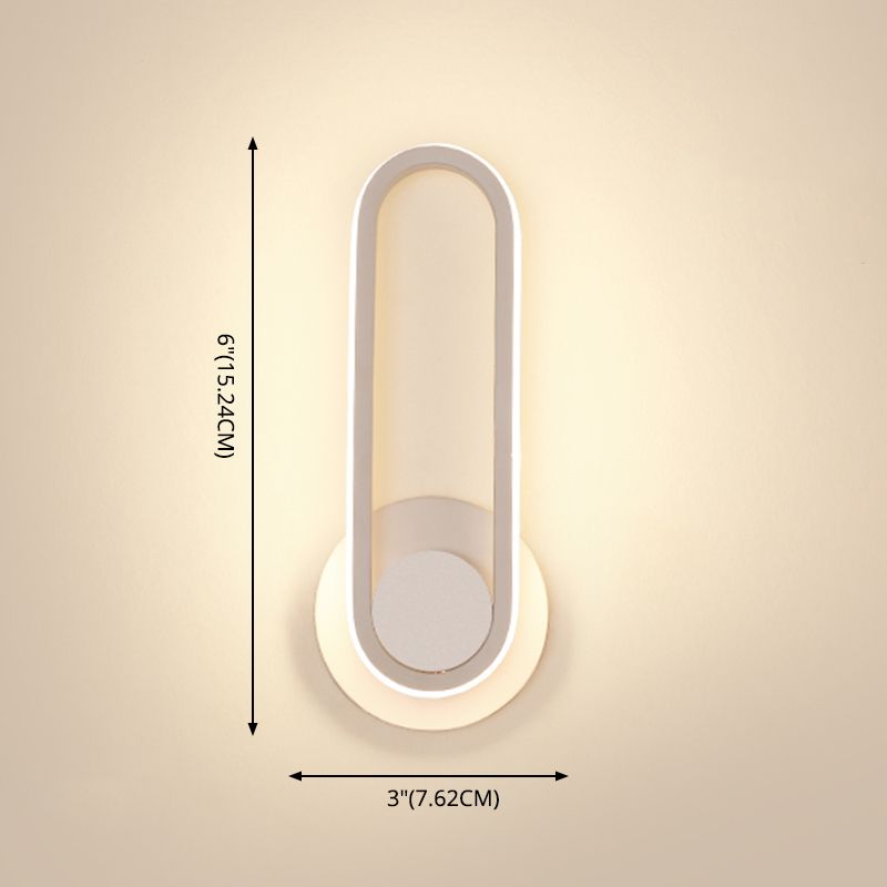 Apliques de pared oblata de estilo minimalista moderno placas de luz