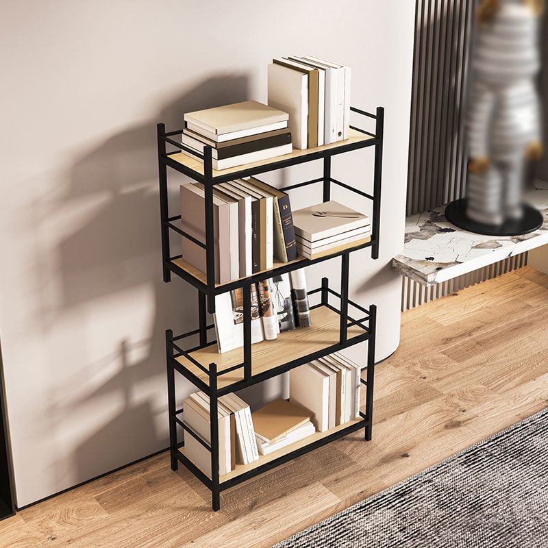 Open Back Metal Bookshelf Scandinavian Style Bookcase for Home Office Study Room