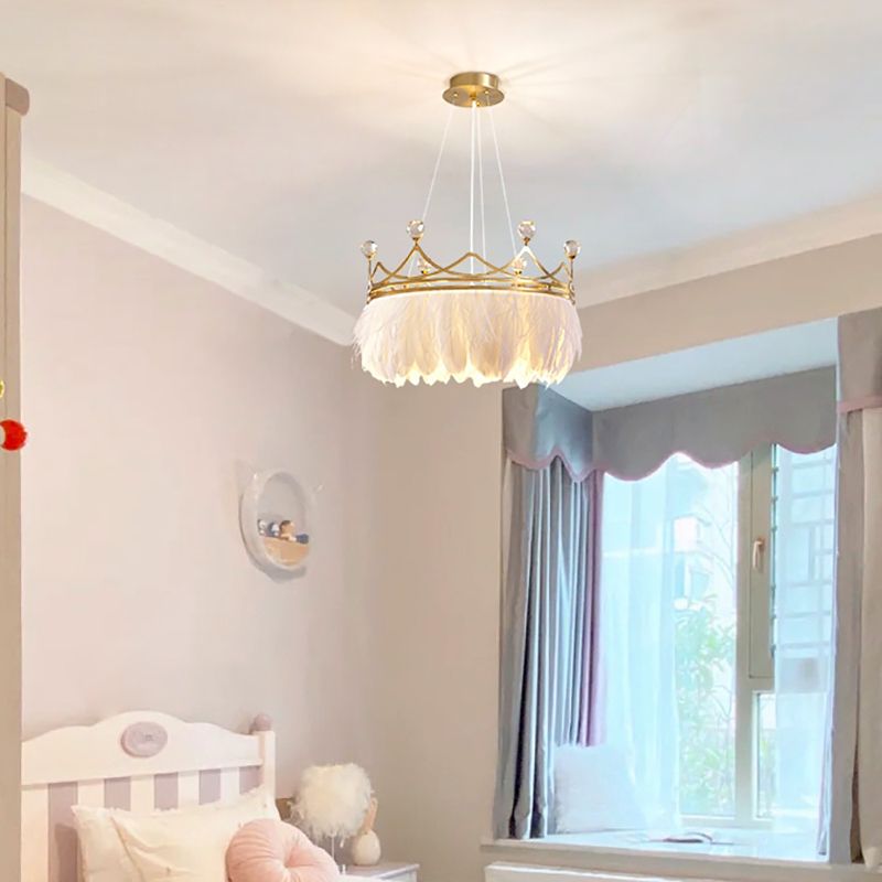 Lampada a sospensione a sospensione del lampadario piuma di piuma