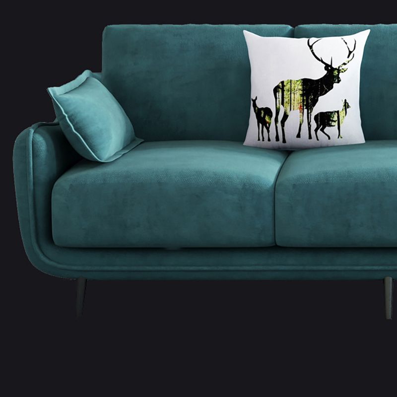Pure Color Sofa Flared Arm Slipcovered Sofa for Room and Home