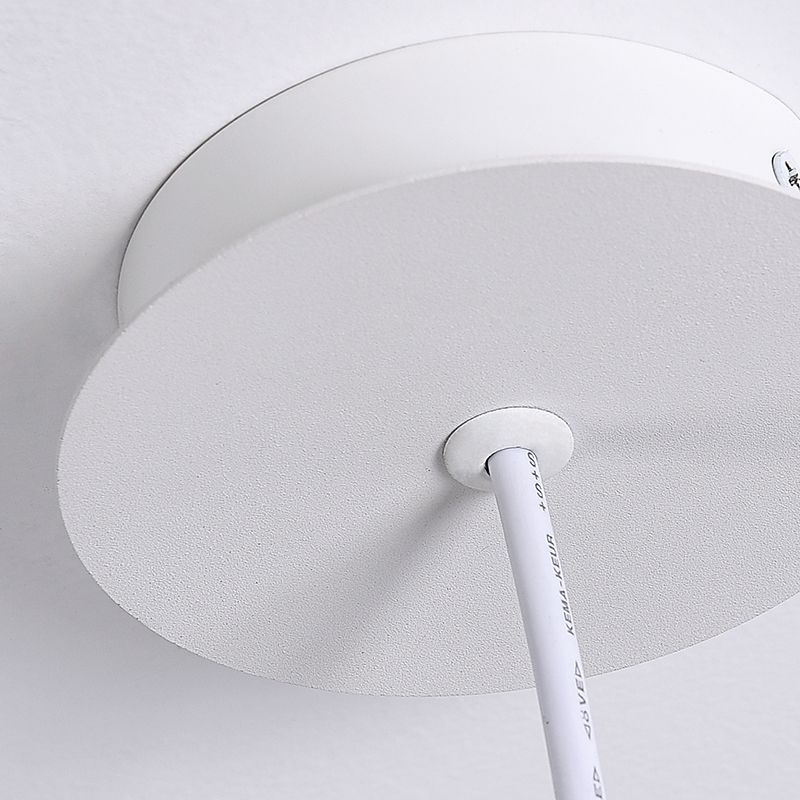 Flying Saucer Bedside Suspension Light Metallic 1 Bulb Minimalist LED Pendant Lamp