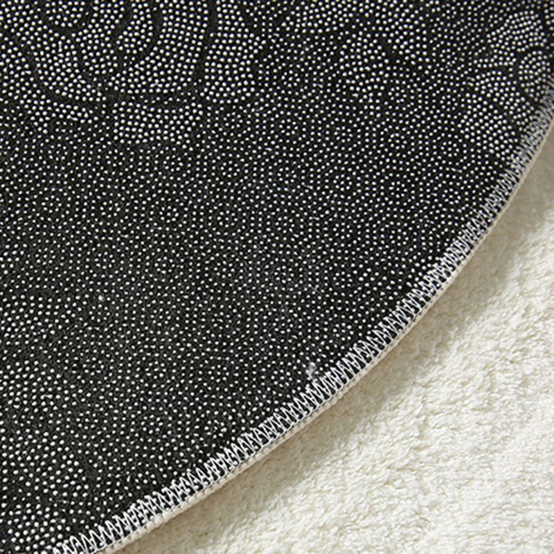 Simplicity Line Design Rug Leisure Round Area Rug Polyester Anti-Slip Carpet for Home Decor