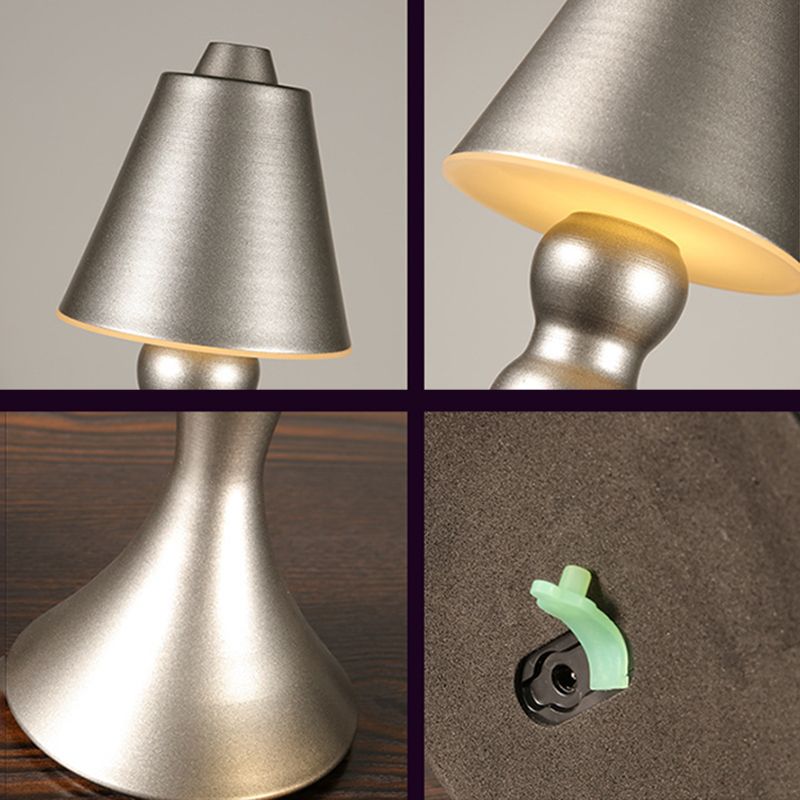 Cono a 1 luce da tavolo leggera con porto USB lampada da tavolo creativa moderna per barra