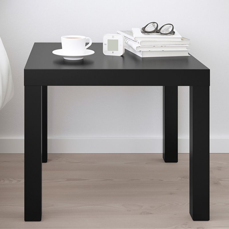 Contemporary Square Side End Table Wood 4 Legs End Slide Table