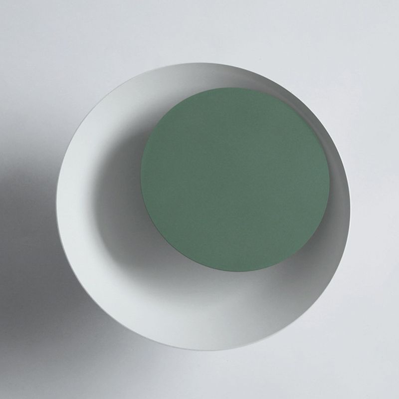 Iluminación de la pared de sombra redonda lámpara de apliques de metal de luz 1 de luz para sala de estar para sala de estar