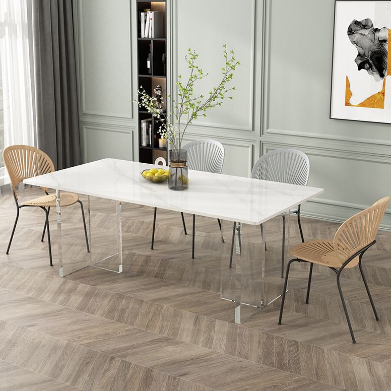 Modern 1/5/7 Pieces Dining Set Rectangle Stone Dining Table for Dining Room