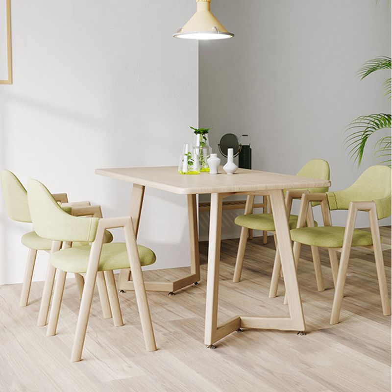 Sillas de comedor modernas Sillón tapizado con respaldo abierto con patas de metal