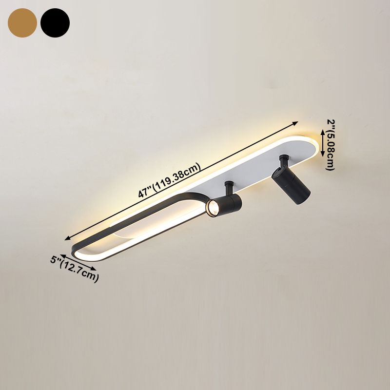 Luminaire de plafond en métal, luminaire de montage au plafond à LED de Style moderne
