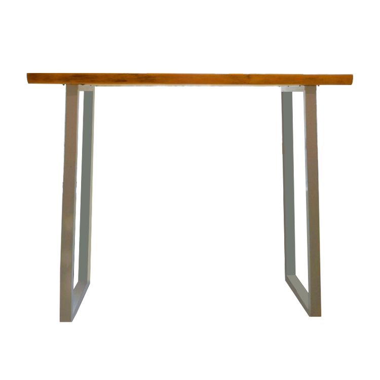 Contemporary Indoor Bar Dining Table Rectangle Wood Top Bar Table