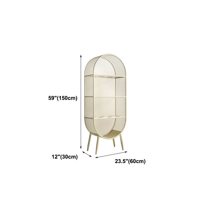 Modern Style Bookcase Closed Back Metal Bookshelf for Home Office