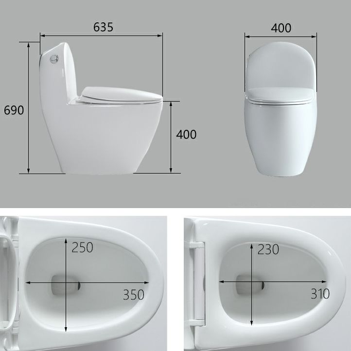Traditional Toilet Bowl One Piece Toilet Floor Mounted Porcelain Toilet