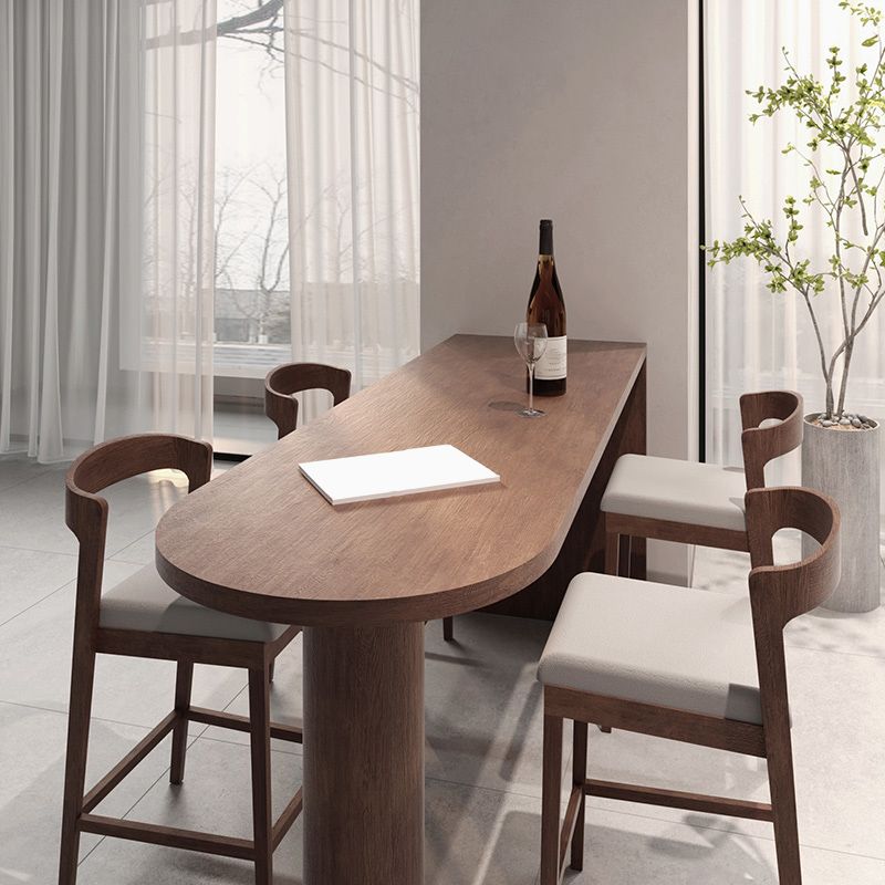 Industrial Style Rectangle Bar Table 1/2/5 Pieces Wood Bar Table Set for Kitchen