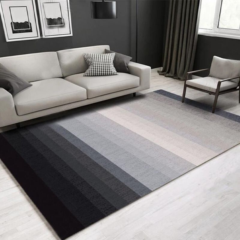 Minimalist Carpet Ombre Pattern Indoor Rug Polyester Stain Resistant Living Room Area Rug