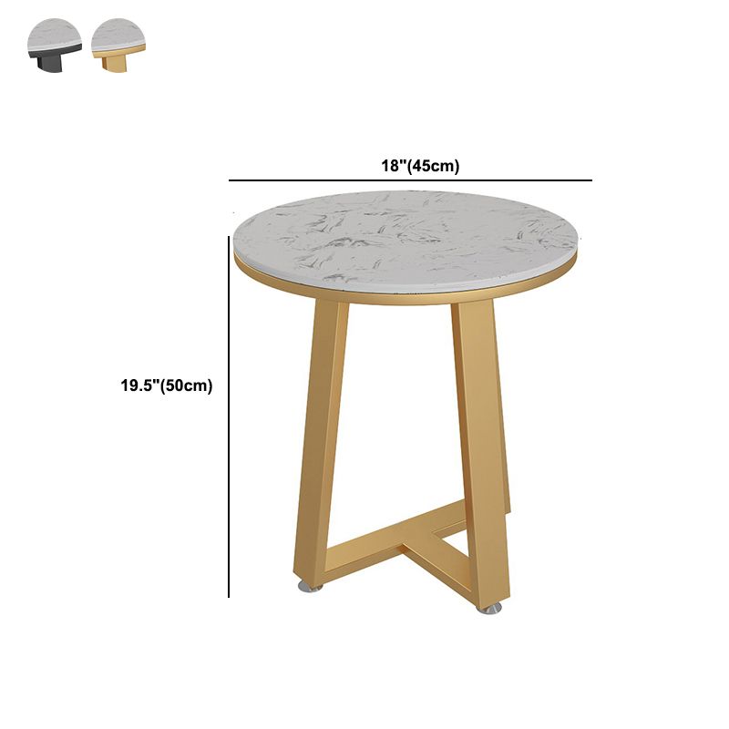 Glam Metal Cross Legs Coffee Table Faux Marble/Slate Oval Coffee Table