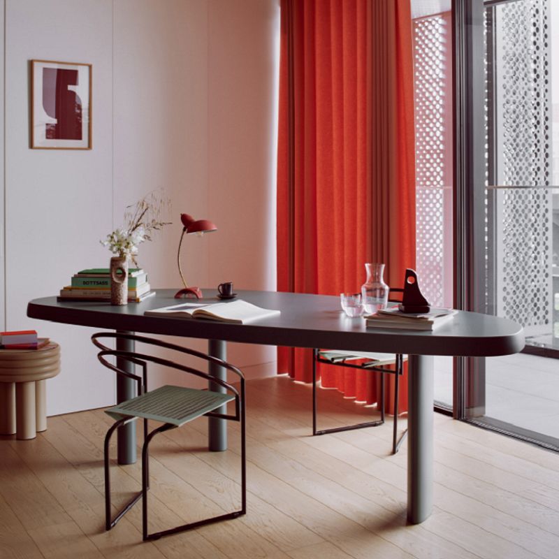 Solid Wood Dining Table Free Form Furniture for Home with Tripod Base