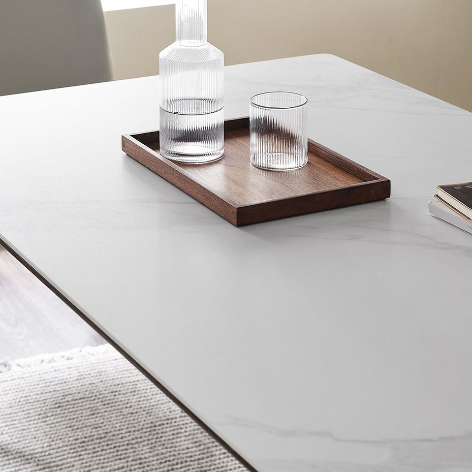 Modern Sintered Stone Top Dining Set Rectangle 1/2/4/5 Pieces Dining Room Table Set