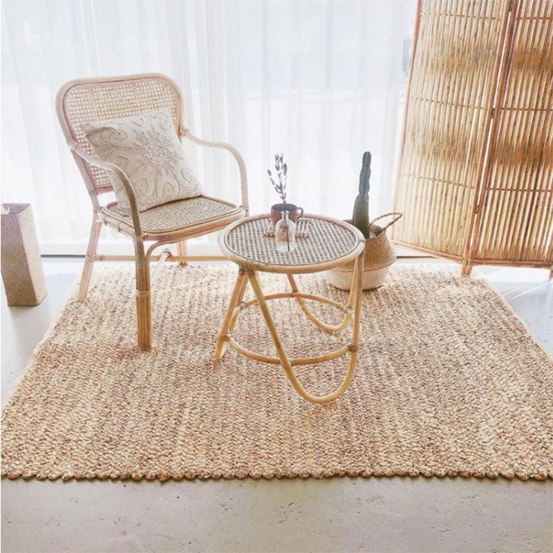 20" Wide Tropical Rattan Dining Armchair Natural Outdoor Chair