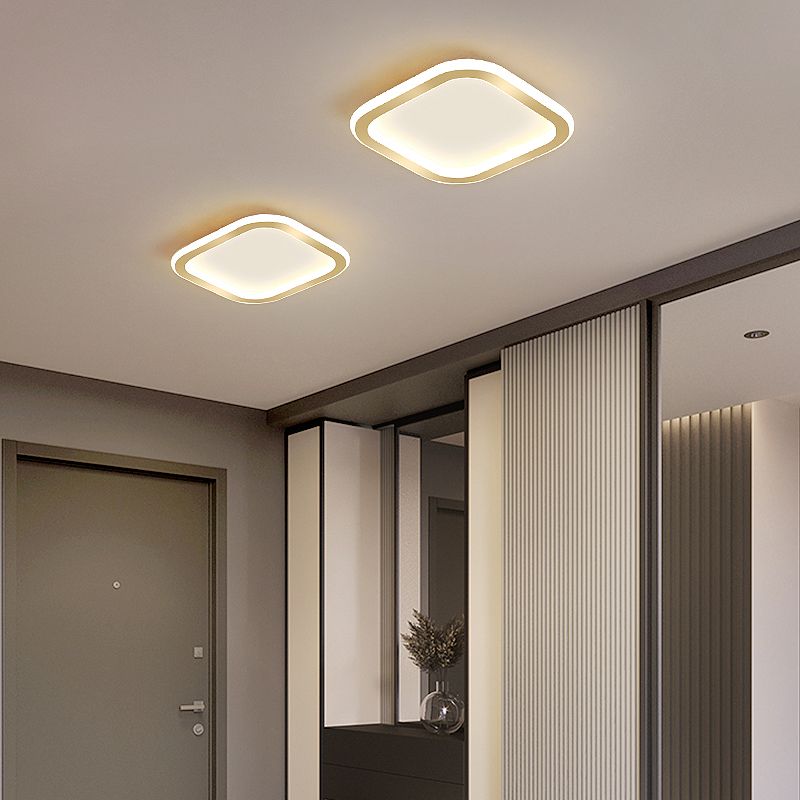 Plafonnier LED Ultra-mince à 1 lumière, nouveau plafonnier moderne en fer pour couloir