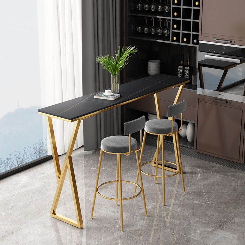 Scandinavian Velvet Counter Stool Bar-height Bar Stool for Living Room