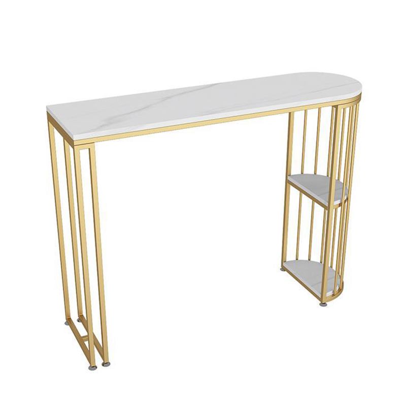 Stone Irregular Shape Bar Table Traditional Luxury Bistro Table with Double Pedestal