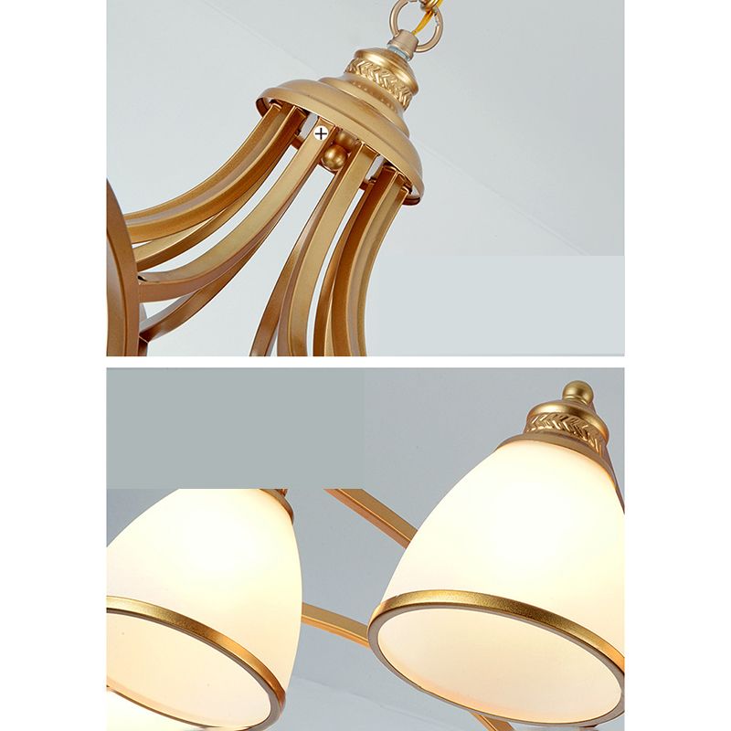 Sputnik Grosted Glass Chandelier Pendant Light Vintage Living Room Chandelier Lighting
