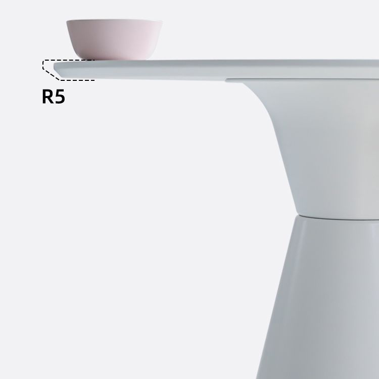 Moderne tulpenbasis eettafel hout en stalen ronde dinette tafel voor eetkamer