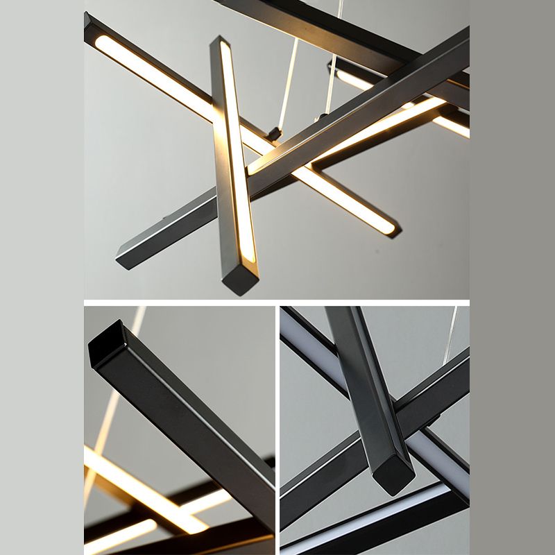 Lumo a pendente lampadario impilato Luce contemporanea LED in metallo a sospensione Luce a sospensione