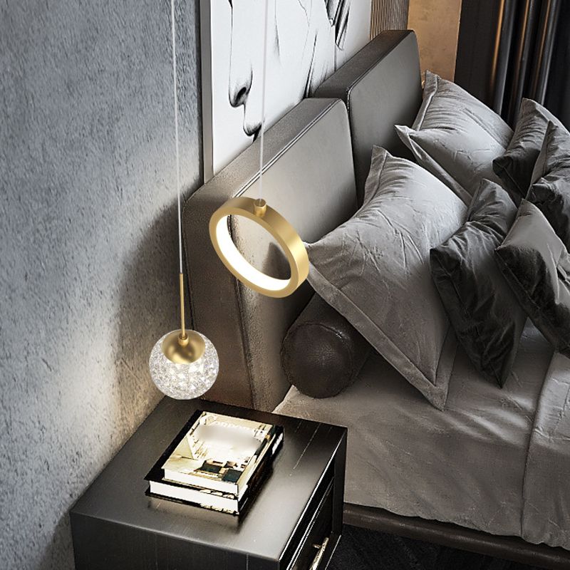 2-leichter sphärischer Anhänger Anhänger Modernes Glashängung Licht für Wohnzimmer